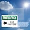 Signmission Gas Shutoff (Left Arrow) With Symbol, 14 in W x Rectangle, Plastic OS-2PACK-EM-P-1014-L-10388 - alternate 6